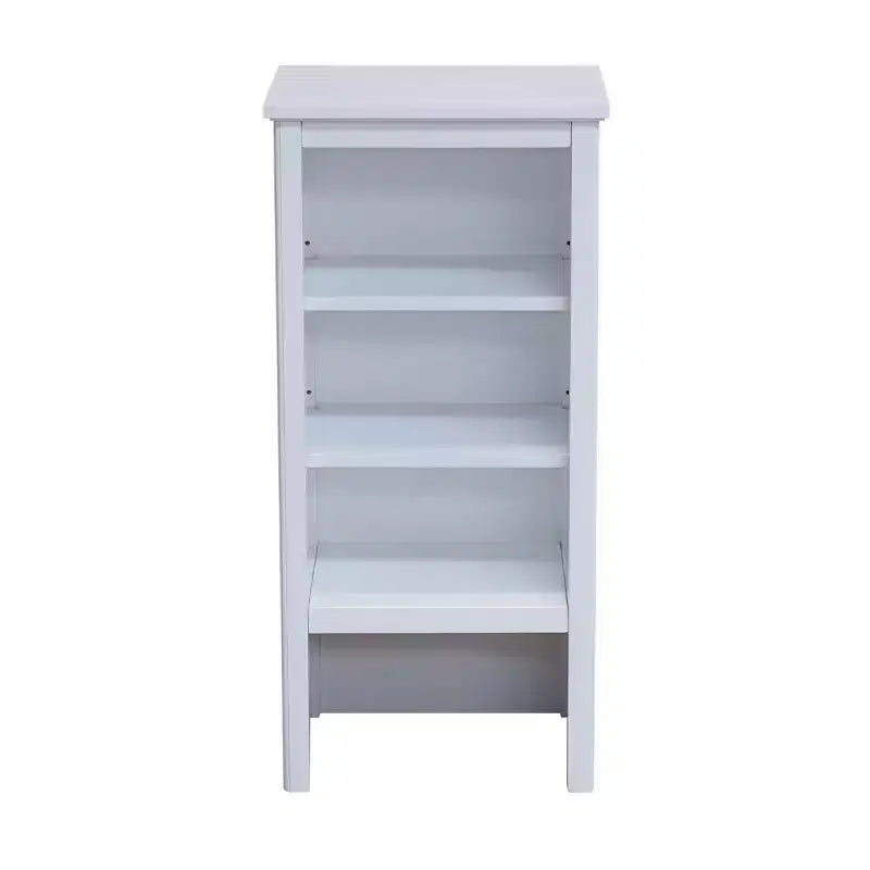 Colonna bagno con ripiani aperti, armadietto e cassetto – Legno massello