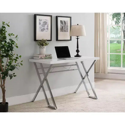Kings Brand Furniture Modern Home Office Writing Workstation Computer Desk (White)