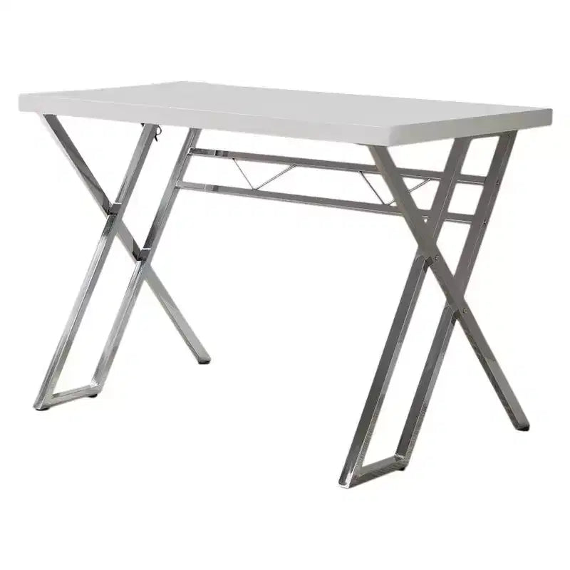 Scrivania da computer moderna per ufficio domestico – Bianca, 109 cm
