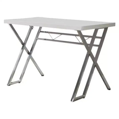 Scrivania da computer moderna per ufficio domestico – Bianca, 109 cm