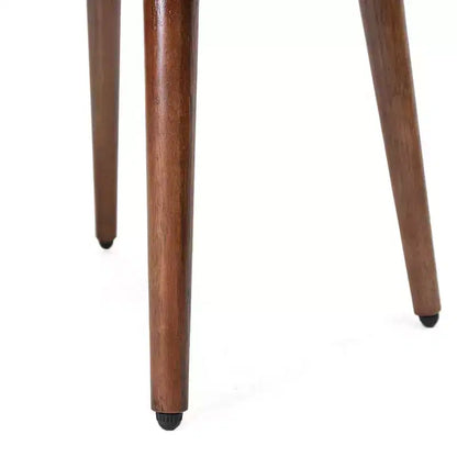 Comodino Caesar in Legno di Acacia Mid-Century Modern con 2 Cassetti – Nero e Marrone