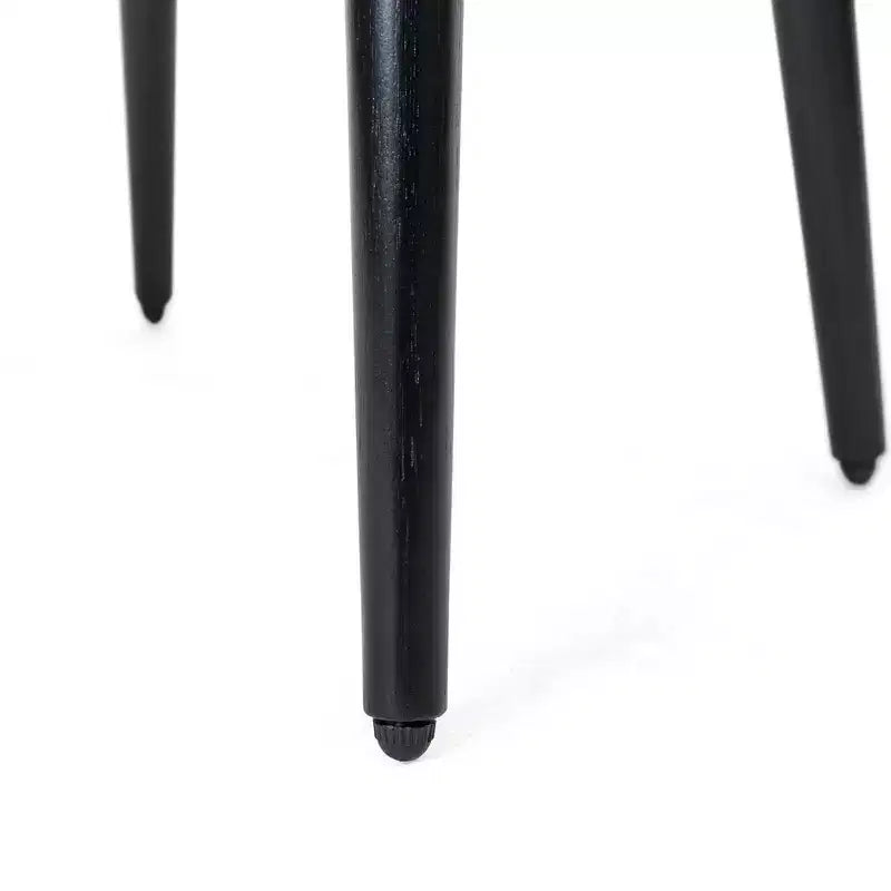Comodino Caesar in Legno di Acacia Mid-Century Modern con 2 Cassetti – Nero e Marrone