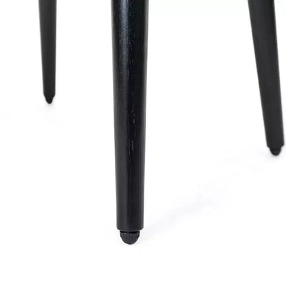 Comodino Caesar in Legno di Acacia Mid-Century Modern con 2 Cassetti – Nero e Marrone