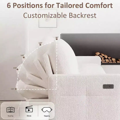 Divano Letto Angolare a L da 81" con Chaise Longue Contenitore, Porta USB e Schienale Regolabile