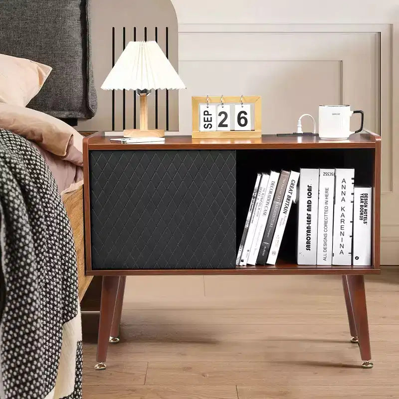 Mobile grande per dischi in vinile, capacità 300 album, supporto giradischi con stazione di ricarica e porte USB, tavolino per giradischi