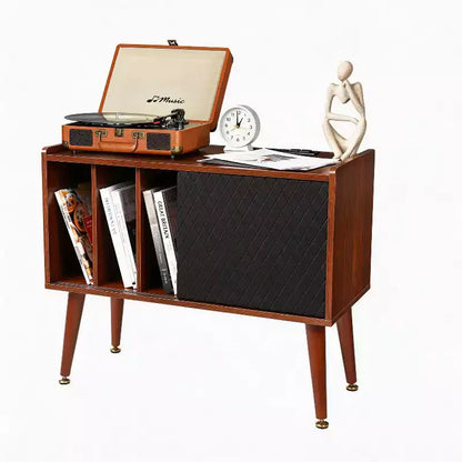 Mobile grande per dischi in vinile, capacità 300 album, supporto giradischi con stazione di ricarica e porte USB, tavolino per giradischi