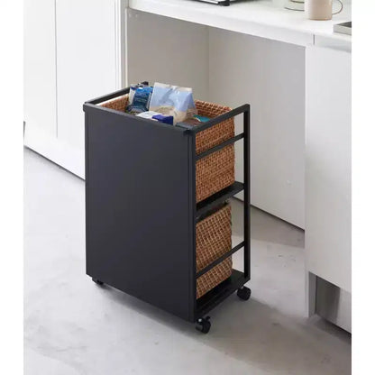 Carrello portaoggetti a due ripiani (61 cm H) - Acciaio