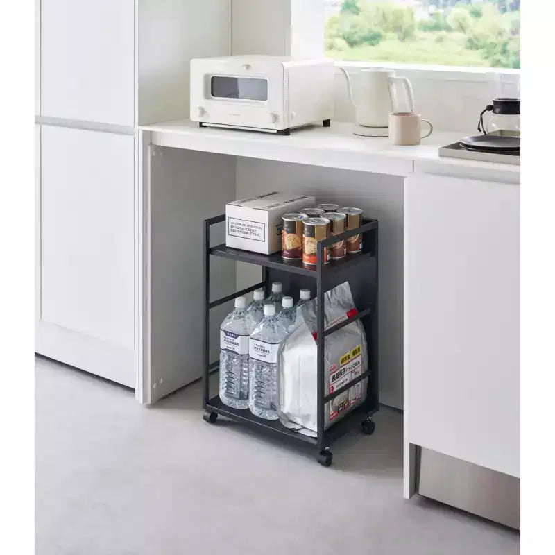 Carrello portaoggetti a due ripiani (61 cm H) - Acciaio