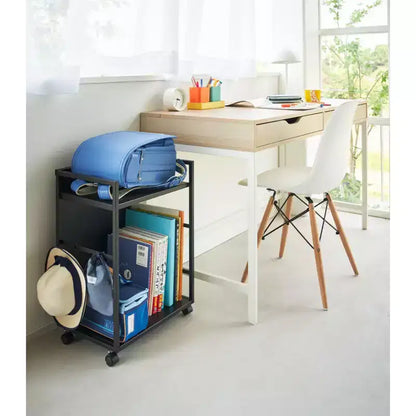 Carrello portaoggetti a due ripiani (61 cm H) - Acciaio