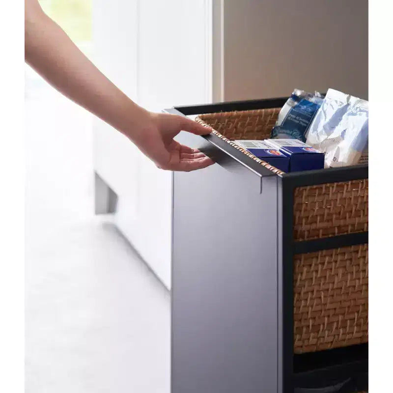 Carrello portaoggetti a due ripiani (61 cm H) - Acciaio