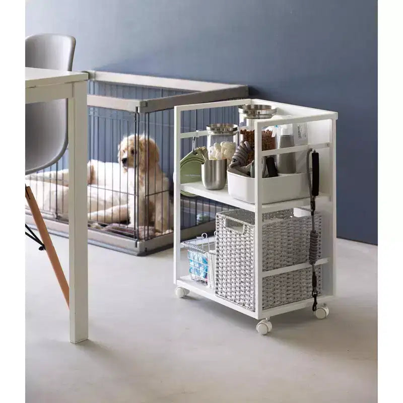 Carrello portaoggetti a due ripiani (61 cm H) - Acciaio