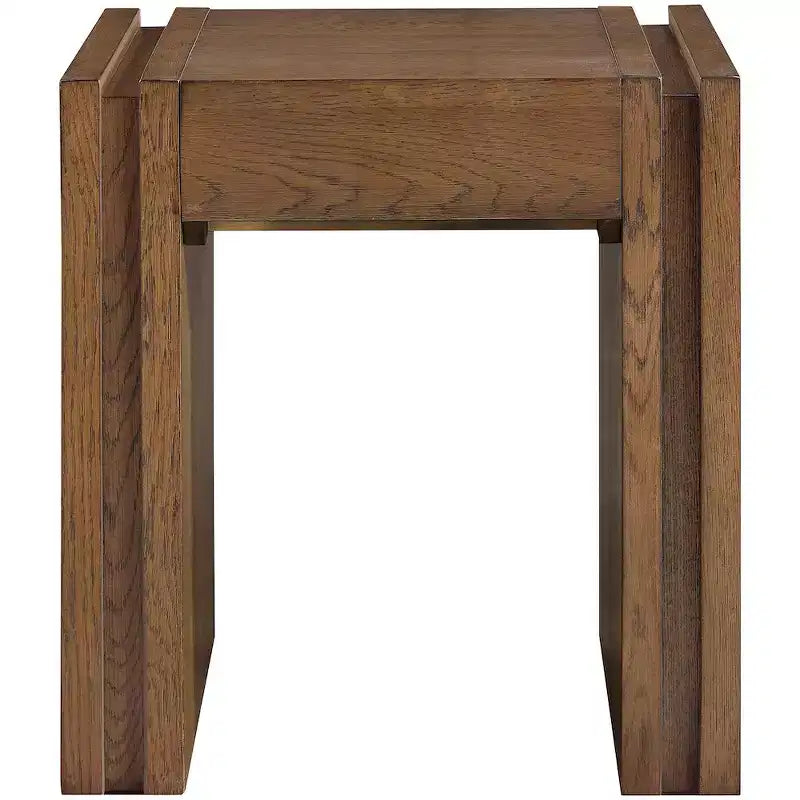 Tavolino da salotto contemporaneo Stanton nero con cassetto – Legno massiccio e impiallacciatura in rovere