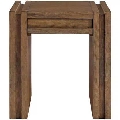 Tavolino da salotto contemporaneo Stanton nero con cassetto – Legno massiccio e impiallacciatura in rovere