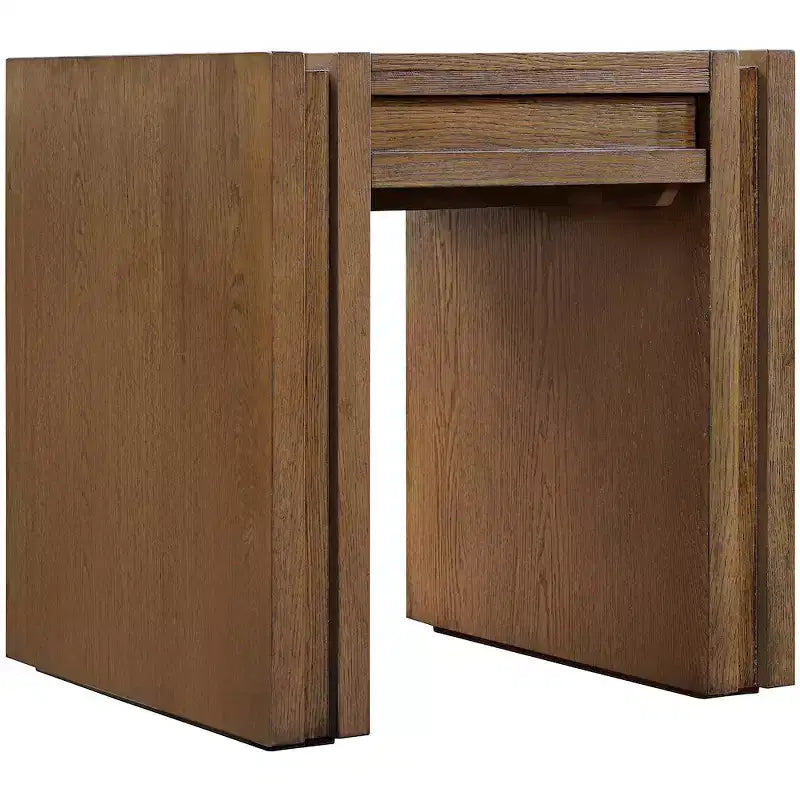 Tavolino da salotto contemporaneo Stanton nero con cassetto – Legno massiccio e impiallacciatura in rovere