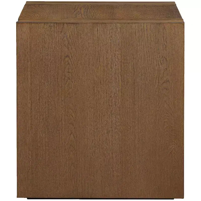 Tavolino da salotto contemporaneo Stanton nero con cassetto – Legno massiccio e impiallacciatura in rovere