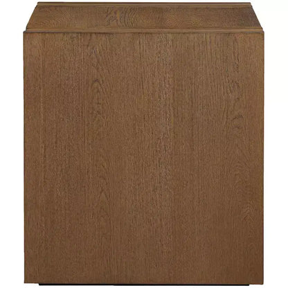 Tavolino da salotto contemporaneo Stanton nero con cassetto – Legno massiccio e impiallacciatura in rovere
