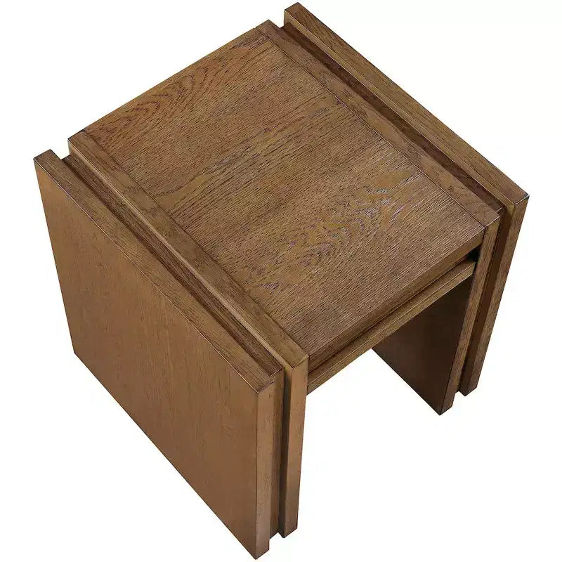 Tavolino da salotto contemporaneo Stanton nero con cassetto – Legno massiccio e impiallacciatura in rovere