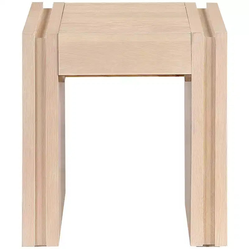 Tavolino da salotto contemporaneo Stanton nero con cassetto – Legno massiccio e impiallacciatura in rovere