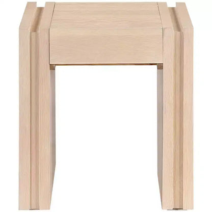 Tavolino da salotto contemporaneo Stanton nero con cassetto – Legno massiccio e impiallacciatura in rovere