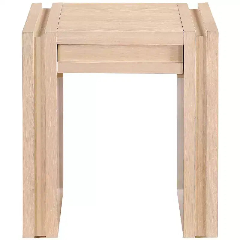 Tavolino da salotto contemporaneo Stanton nero con cassetto – Legno massiccio e impiallacciatura in rovere