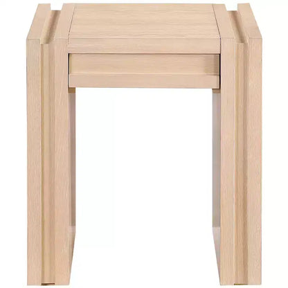 Tavolino da salotto contemporaneo Stanton nero con cassetto – Legno massiccio e impiallacciatura in rovere