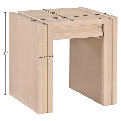 Tavolino da salotto contemporaneo Stanton nero con cassetto – Legno massiccio e impiallacciatura in rovere
