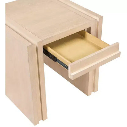 Tavolino da salotto contemporaneo Stanton nero con cassetto – Legno massiccio e impiallacciatura in rovere