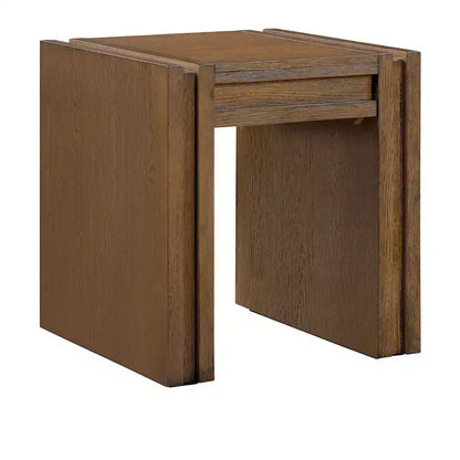 Tavolino da salotto contemporaneo Stanton nero con cassetto – Legno massiccio e impiallacciatura in rovere