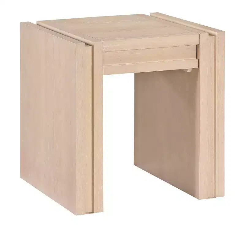 Tavolino da salotto contemporaneo Stanton nero con cassetto – Legno massiccio e impiallacciatura in rovere