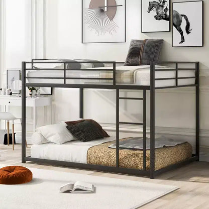 FAMYYT Full Size Metal Bunk Bed?With Ladder, Safety Guaranteed, Easy Assembly