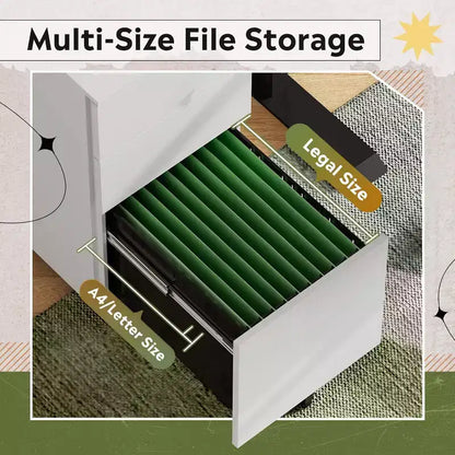 Cassettiera sottile mobile a 3 cassetti per ufficio domestico – 30 cm verticale, con serratura