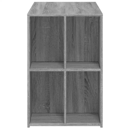 Scrivania rettangolare moderna bianca in legno composito con ripiani aperti – 102 cm