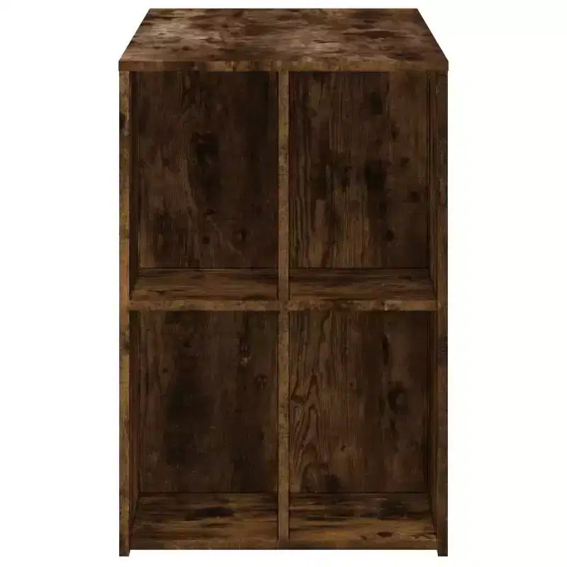 Scrivania rettangolare moderna bianca in legno composito con ripiani aperti – 102 cm