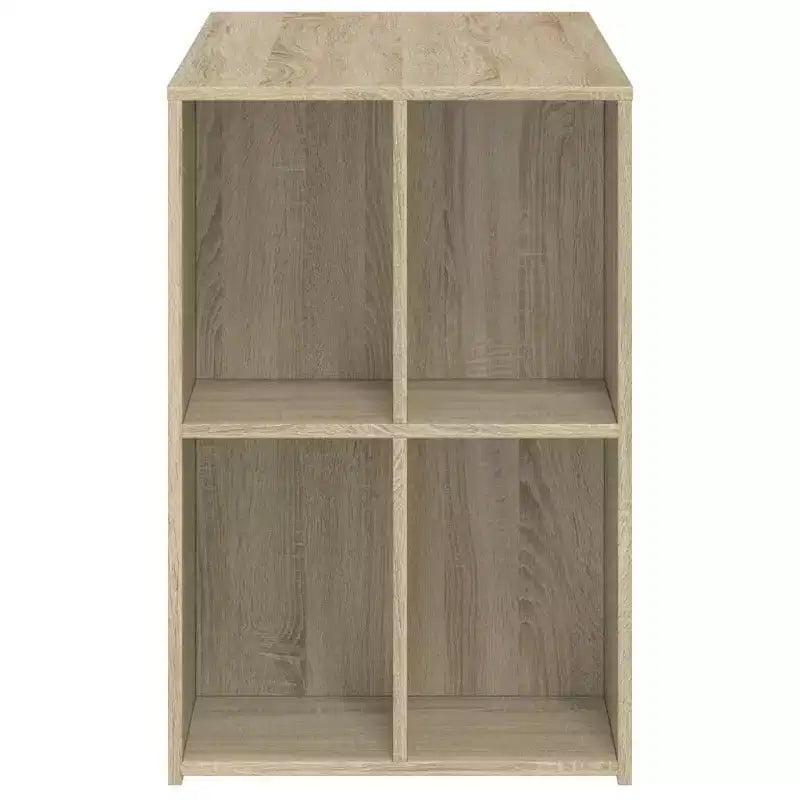Scrivania rettangolare moderna bianca in legno composito con ripiani aperti – 102 cm
