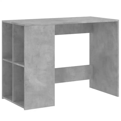 Scrivania rettangolare moderna bianca in legno composito con ripiani aperti – 102 cm