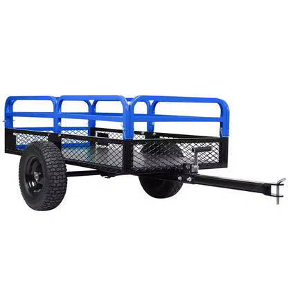 Rimorchio ribaltabile per ATV in acciaio per impieghi gravosi con capacità di 680 kg, carrello multiuso da 425 litri con sponde rimovibili per giardino e cortile