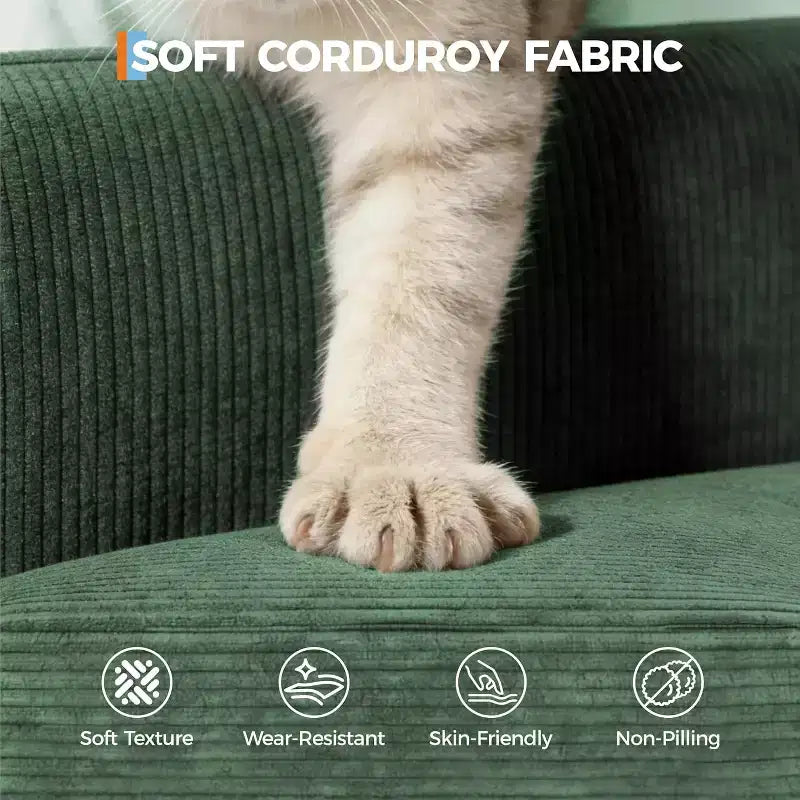 Divano Cloud a 3 posti da 86" in peluche con sedute profonde, cuscini rimovibili e cuscini decorativi
