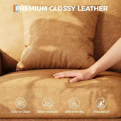 Divano Cloud a 3 posti da 86" in peluche con sedute profonde, cuscini rimovibili e cuscini decorativi