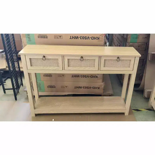 Vine weaving three draw entrance table