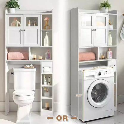 Scaffale pensile per WC bianco