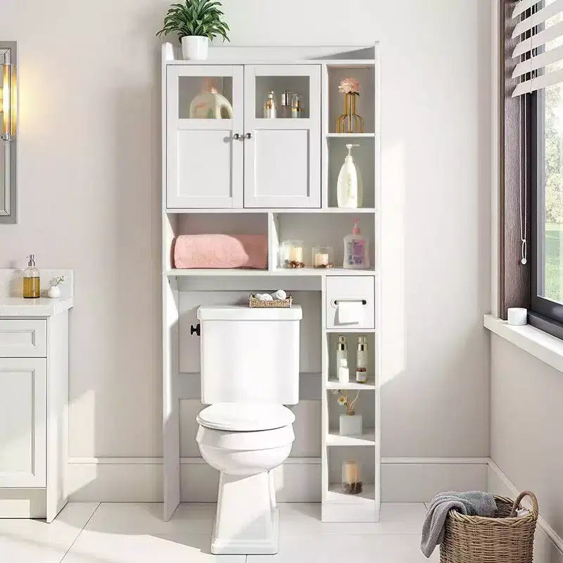Scaffale pensile per WC bianco