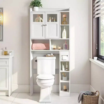 Scaffale pensile per WC bianco