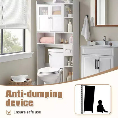 Scaffale pensile per WC bianco