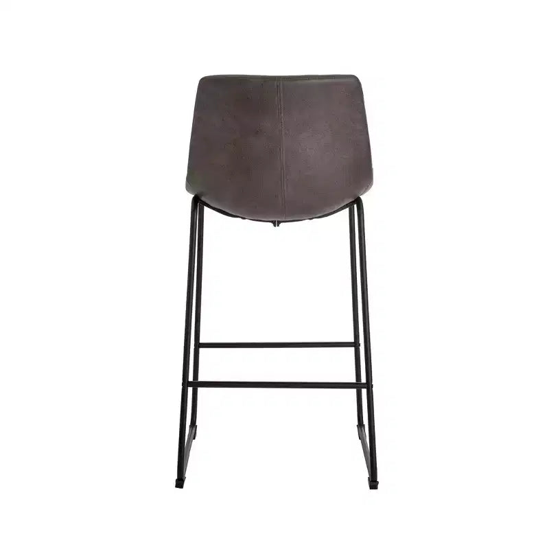 Sgabelli da Bar ispirati a Jackson Eames con Seduta in Microfibra e Gambe in Metallo – Marroni