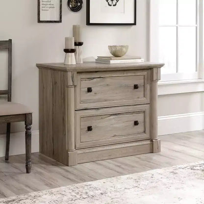 Palladia Cassettiera per archiviazione orizzontale a 2 cassetti – Quercia Splittata, Legno Ingegnerizzato